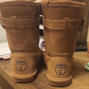 BearPaw Women's Chestnut Sherpa Suede Ankle Boots